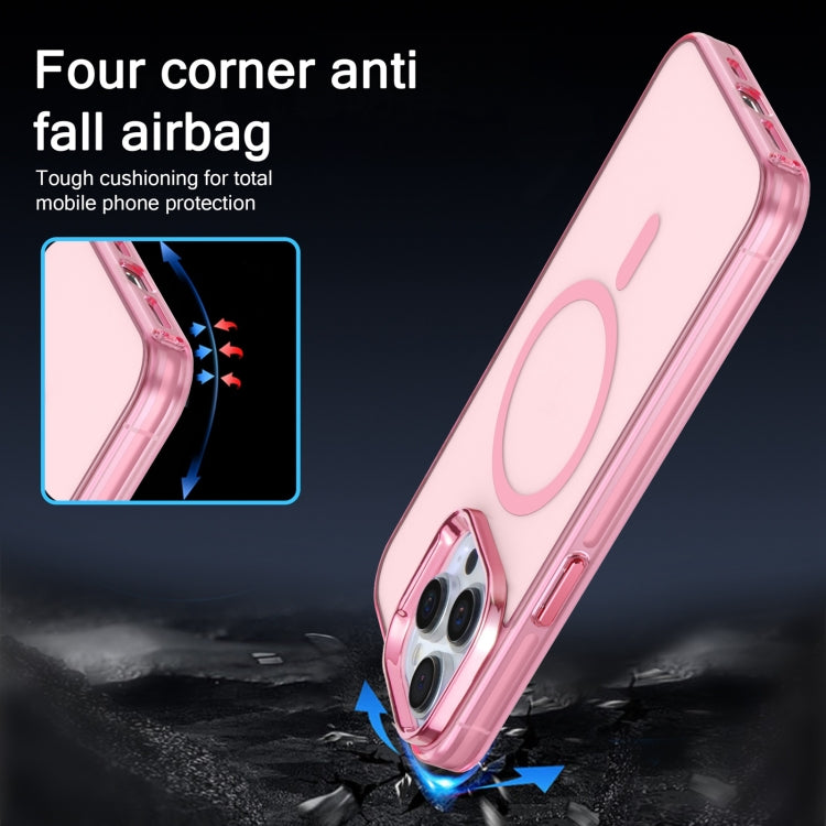 For iPhone 15 Pro Electroplated IMD Magsafe PC Hybrid TPU Phone Case(Pink) - iPhone 15 Pro Cases by buy2fix | Online Shopping UK | buy2fix