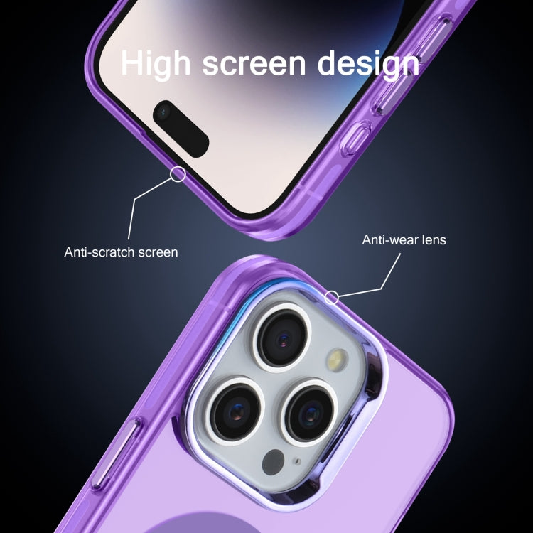 For iPhone 13 Pro Electroplated IMD Magsafe PC Hybrid TPU Phone Case(Purple) - iPhone 13 Pro Cases by buy2fix | Online Shopping UK | buy2fix