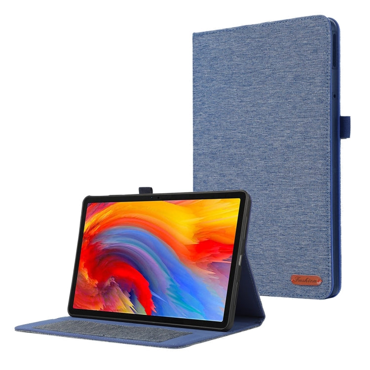For Lenovo Tab M11 / Xiaoxin Pad 11 2024 Fabric Leather Tablet Case(Blue) - Lenovo by buy2fix | Online Shopping UK | buy2fix