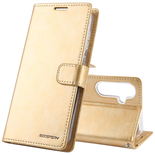 For Samsung Galaxy S24+ 5G GOOSPERY BLUE MOON Crazy Horse Texture Leather Phone Case(Gold) - Galaxy S24+ 5G Cases by GOOSPERY | Online Shopping UK | buy2fix