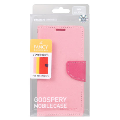 For Samsung Galaxy S24+ 5G GOOSPERY FANCY DIARY Cross Texture Leather Phone Case(Pink) - Galaxy S24+ 5G Cases by GOOSPERY | Online Shopping UK | buy2fix