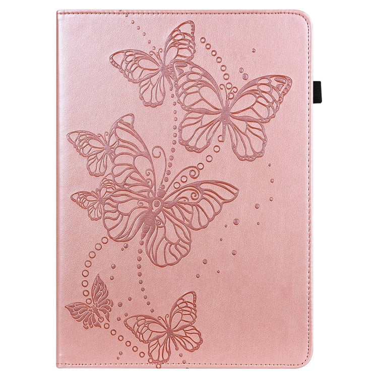 For Lenovo Tab M11 / Xiaoxin Pad 11 2024 Embossed Butterfly Pattern Leather Tablet Case(Pink) - Lenovo by buy2fix | Online Shopping UK | buy2fix