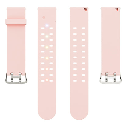 For Apple Watch SE 2023 44mm Luminous Colorful Light Silicone Watch Band(Pink) - Watch Bands by buy2fix | Online Shopping UK | buy2fix