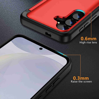 For Samsung Galaxy S21+ 5G 3 in 1 Flip Holder Phone Case(Red) - Galaxy S21+ 5G Cases by buy2fix | Online Shopping UK | buy2fix