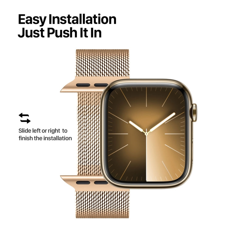 For Apple Watch SE 40mm DUX DUCIS Milanese Pro Series Stainless Steel Watch Band(Gold) - Watch Bands by DUX DUCIS | Online Shopping UK | buy2fix