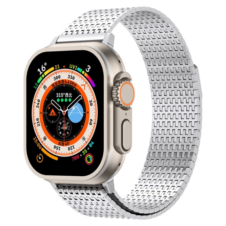 For Apple Watch Series 3 42mm Milanese Loop Magnetic Clasp Stainless Steel Watch Band(Silver) - Watch Bands by buy2fix | Online Shopping UK | buy2fix