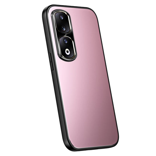 For Honor 90 R-JUST RJ-61 Electroplating Frosted TPU + PC Phone Case(Pink) - Honor Cases by R-JUST | Online Shopping UK | buy2fix