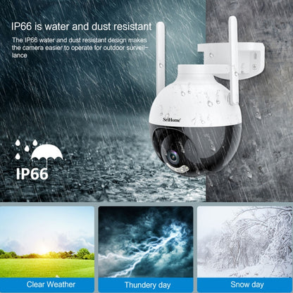 SriHome SH045 2MP DC5V IP66 Waterproof AI Auto Tracking Night Vision WiFi HD Camera(US Plug) - Wireless Camera by SriHome | Online Shopping UK | buy2fix