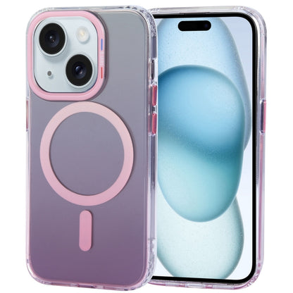 For iPhone 15 Plus TGVIS Aurora Series MagSafe Magnetic Phone Case(Gradient Pink) - iPhone 15 Plus Cases by TGVIS | Online Shopping UK | buy2fix