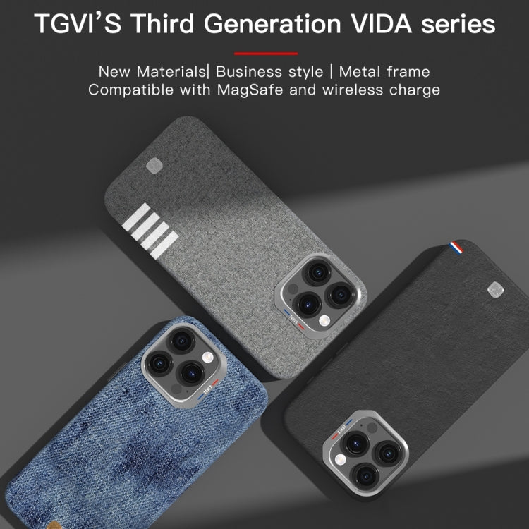 For iPhone 15 Pro Max TGVIS Vida Series MagSafe Magnetic Phone Case(Blue) - iPhone 15 Pro Max Cases by TGVIS | Online Shopping UK | buy2fix