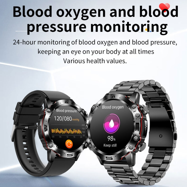 ET482 1.43 inch AMOLED Screen Sports Smart Watch Support Bluethooth Call /  ECG Function(Black Silicone Band) - Smart Watches by buy2fix | Online Shopping UK | buy2fix