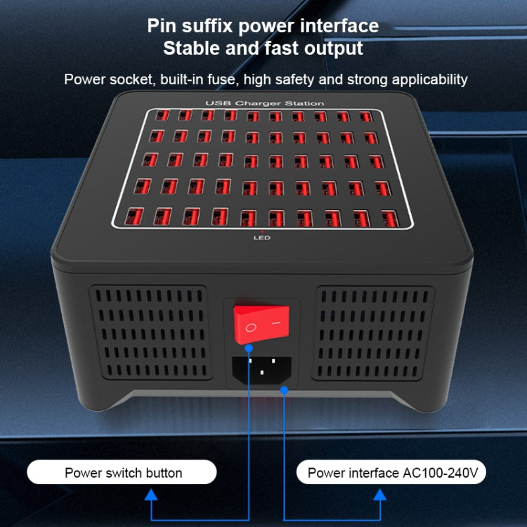 YFY-A77 250W 50 Ports USB Smart Charging Station(US Plug) - Multifunction Charger by buy2fix | Online Shopping UK | buy2fix