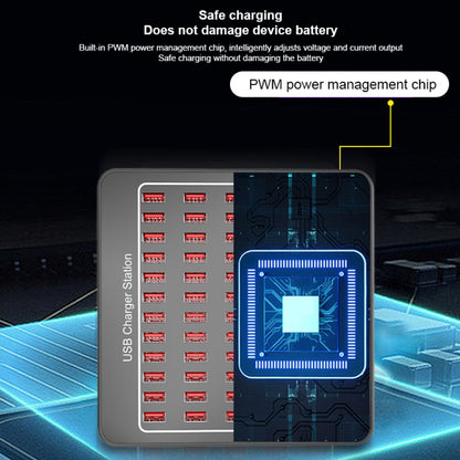 YFY-A78 300W 60 Ports USB Smart Charging Station(UK Plug) - Multifunction Charger by buy2fix | Online Shopping UK | buy2fix