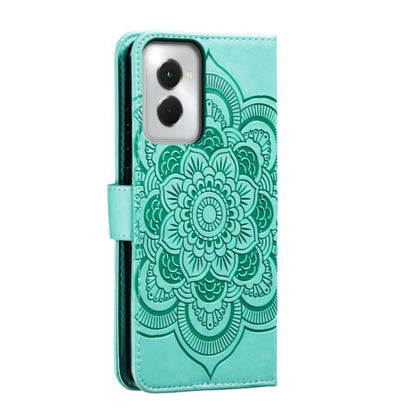 For Motorola Moto G Power 5G 2024 Sun Mandala Embossing Pattern Phone Leather Case(Green) - Motorola Cases by buy2fix | Online Shopping UK | buy2fix