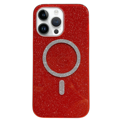 For iPhone 13 Pro Max Glitter MagSafe Magnetic TPU Phone Case(Red) - iPhone 13 Pro Max Cases by buy2fix | Online Shopping UK | buy2fix