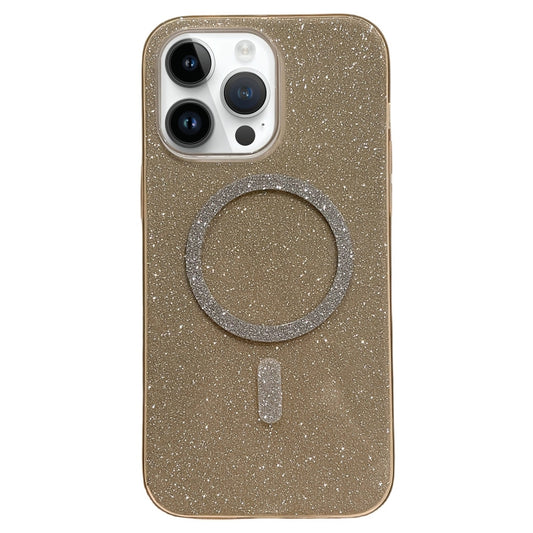 For iPhone 14 Pro Max Glitter MagSafe Magnetic TPU Phone Case(Gold) - iPhone 14 Pro Max Cases by buy2fix | Online Shopping UK | buy2fix