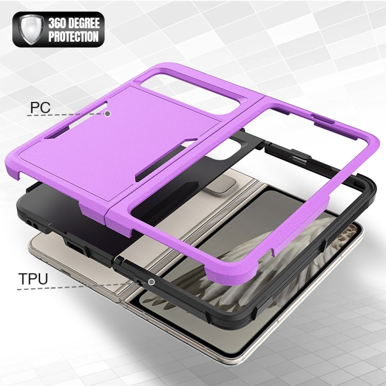 For Google Pixel Fold 2 in 1 PC + TPU Phone Case(Purple) - Google Cases by buy2fix | Online Shopping UK | buy2fix