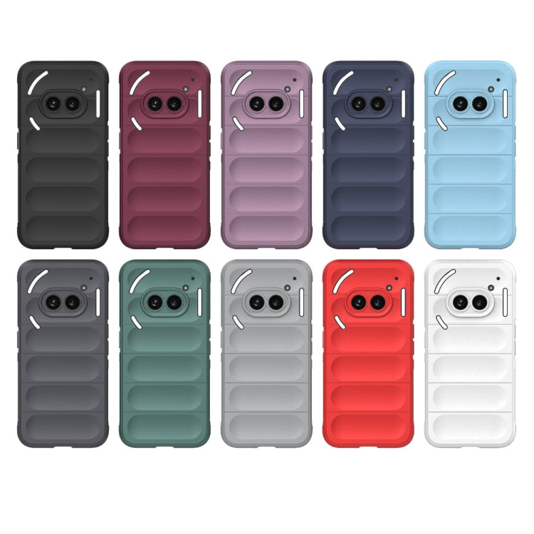 For Nothing Phone 2a Magic Shield TPU + Flannel Phone Case(Dark Blue) - More Brand by buy2fix | Online Shopping UK | buy2fix