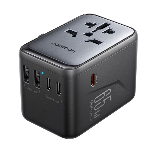 JOYROOM JR-TCW02 65W Universal Travel Adapter(Black) - USB Charger by JOYROOM | Online Shopping UK | buy2fix