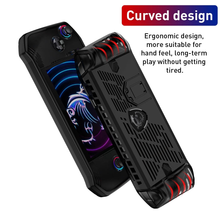 For MSI Claw TPU Game Console Protective Case with Stand(Black) - Accessories by buy2fix | Online Shopping UK | buy2fix