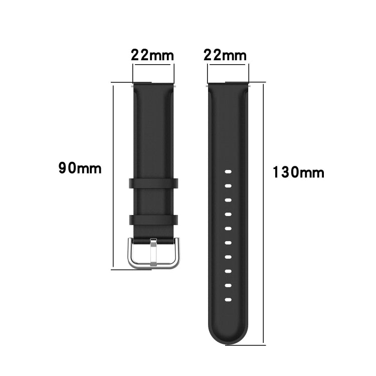 For CMF Watch Pro D395 22mm Round Tail Genuine Leather Watch Band(White) - Watch Bands by buy2fix | Online Shopping UK | buy2fix