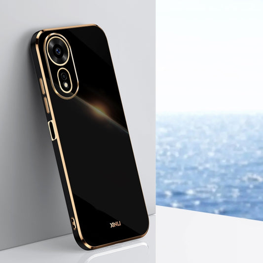 For Huawei Nova 12 SE XINLI Straight 6D Plating Gold Edge TPU Phone Case(Black) - Huawei Cases by XINLI | Online Shopping UK | buy2fix