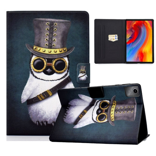 For Lenovo Tab M11 / Xiaoxin Pad 11 2024 Colored Drawing Smart Leather Tablet Case(Penguin) - Lenovo by buy2fix | Online Shopping UK | buy2fix
