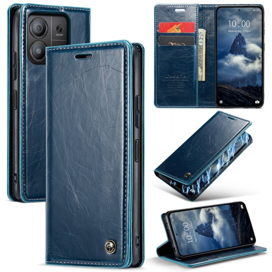 For Xiaomi Redmi Note 13 Pro 5G CaseMe 003 Crazy Horse Texture Flip Leather Phone Case(Blue Green) - Xiaomi Cases by CaseMe | Online Shopping UK | buy2fix