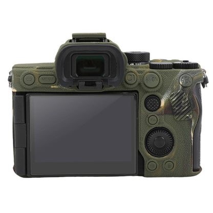 For Sony ILCE7RM5 / A7R5 Litchi Texture Soft Silicone Protective Case(Camouflage) - Protective Case by buy2fix | Online Shopping UK | buy2fix