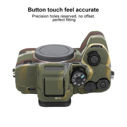 For Sony ILCE7RM5 / A7R5 Litchi Texture Soft Silicone Protective Case(Camouflage) - Protective Case by buy2fix | Online Shopping UK | buy2fix