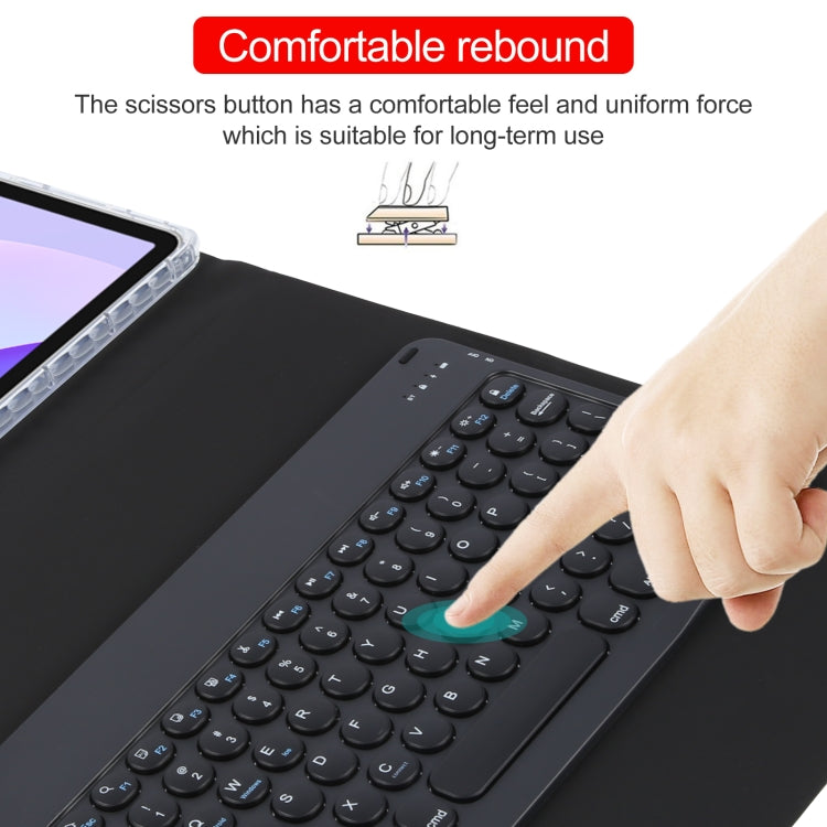 For Huawei MatePad 11 2023 / 2021 Round Button Bluetooth Keyboard Rotatable Holder Leather Case(Black) - Huawei Keyboard by buy2fix | Online Shopping UK | buy2fix