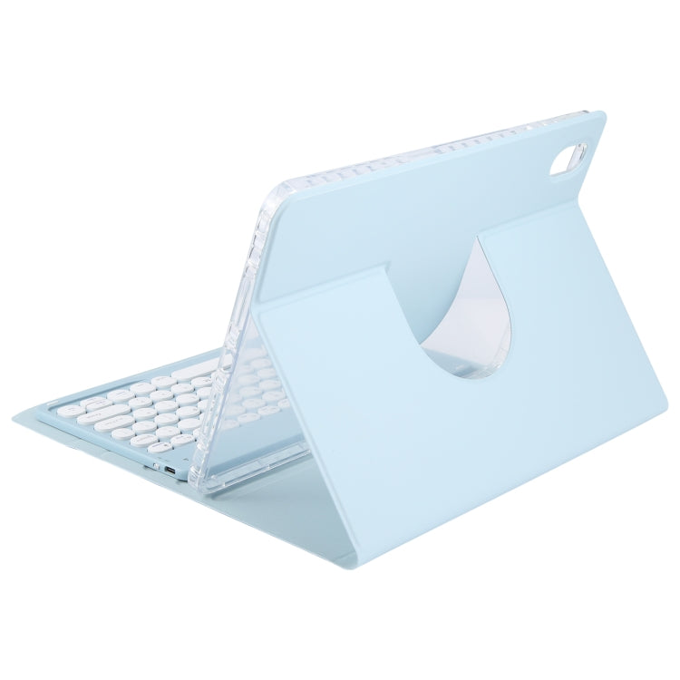 For Huawei MatePad Air 11.5 Round Button Bluetooth Keyboard Rotatable Holder Leather Case(Sky Blue) - Huawei Keyboard by buy2fix | Online Shopping UK | buy2fix