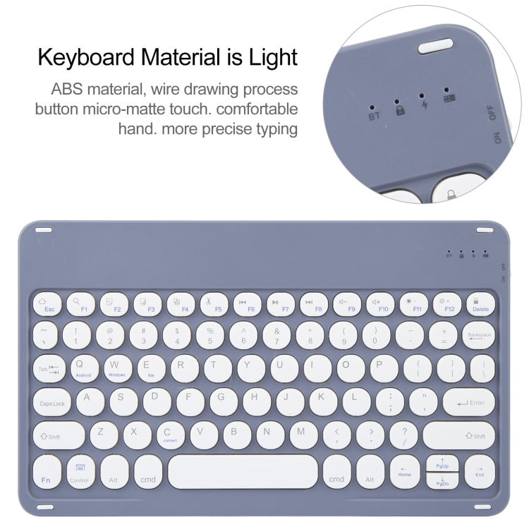 For Huawei MatePad Air 11.5 Round Button Bluetooth Keyboard Rotatable Holder Leather Case(Lavender Purple) - Huawei Keyboard by buy2fix | Online Shopping UK | buy2fix