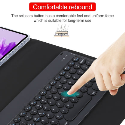 For Huawei MatePad Air 11.5 Round Button Bluetooth Keyboard Rotatable Holder Leather Case(Black) - Huawei Keyboard by buy2fix | Online Shopping UK | buy2fix