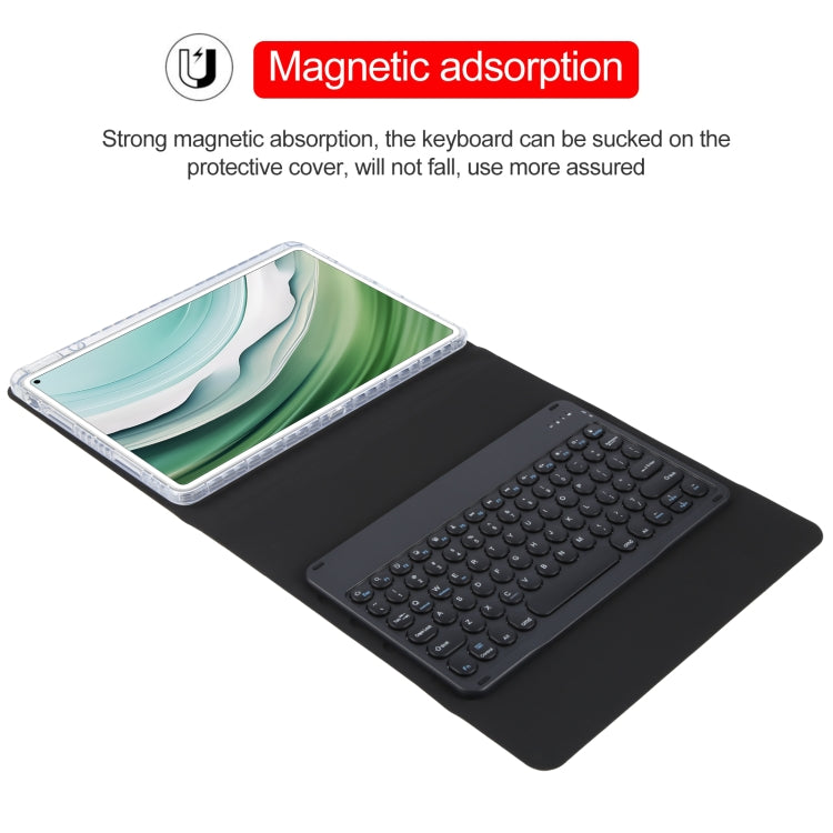 For Huawei MatePad Pro 11 2024 / 2022 Round Button Bluetooth Keyboard Rotatable Holder Leather Case(Black) - Huawei Keyboard by buy2fix | Online Shopping UK | buy2fix