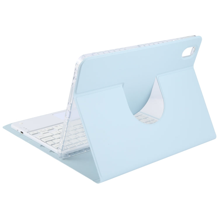 For Huawei MatePad Pro 11 2024 / 2022 Square Button Bluetooth Keyboard Rotatable Holder Leather Case with Touchpad(Sky Blue) - Huawei Keyboard by buy2fix | Online Shopping UK | buy2fix
