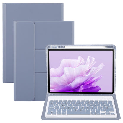 For Huawei MatePad Air 11.5 Square Button Backlight Bluetooth Keyboard Rotatable Holder Leather Case(Lavender Purple) - Huawei Keyboard by buy2fix | Online Shopping UK | buy2fix