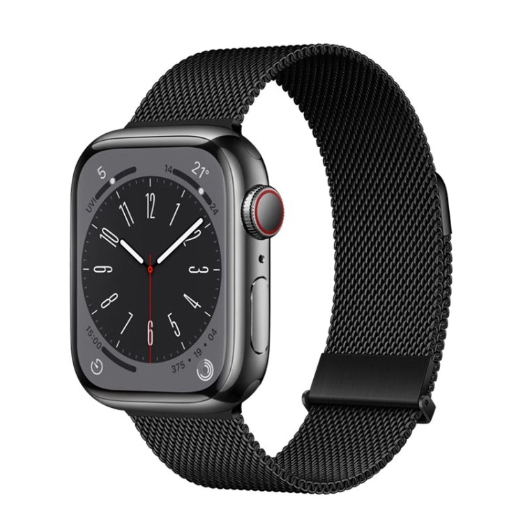 For Apple Watch Series 5 44mm ZGA Milanese Magnetic Metal Watch Band(Black) - Watch Bands by ZGA | Online Shopping UK | buy2fix