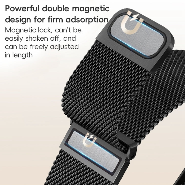 For Apple Watch Series 10 42mm ZGA Milanese Magnetic Metal Watch Band(Black) - Watch Bands by ZGA | Online Shopping UK | buy2fix