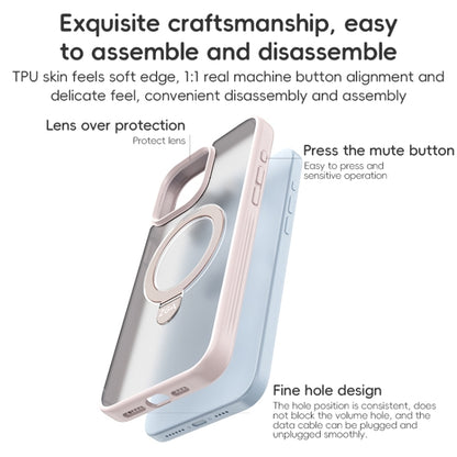 For iPhone 15 Pro Max ZGA Magsafe Holder PC Hybrid TPU Phone Case(Pink) - iPhone 15 Pro Max Cases by ZGA | Online Shopping UK | buy2fix
