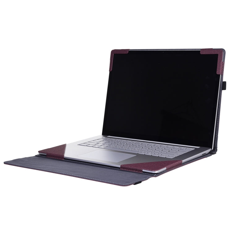 For Lenovo ThinkPad X1 Yoga Gen 5 Cloth Texture Laptop Leather Protective Case(Wine Red) - Other by buy2fix | Online Shopping UK | buy2fix