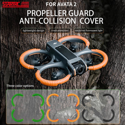 For DJI AVATA 2 STARTRC Propeller TPU Protective Guard Anti-collision Ring Cover(Fluorescent Orange) - Other by STARTRC | Online Shopping UK | buy2fix