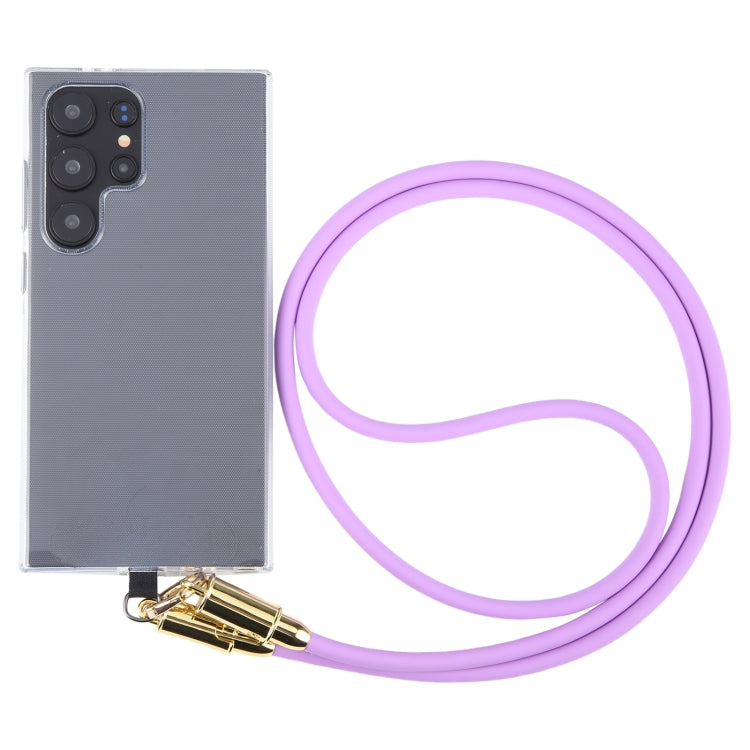 Type-C to Type-C Silicone Data Cable Phone Anti-lost Crossbody Lanyard, Length: 1.2m(Purple) - USB-C & Type-C Cable by buy2fix | Online Shopping UK | buy2fix