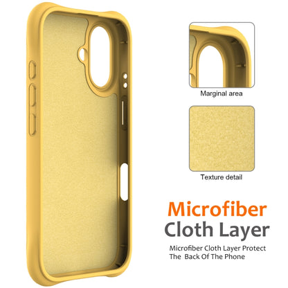 For iPhone 16 Wave Texture MagSafe Magnetic Liquid Silicone Phone Case(Yellow) - iPhone 16 Cases by buy2fix | Online Shopping UK | buy2fix