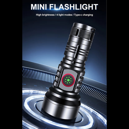 819 T20 1000LM USB Rechargeable LED Flashlight Including Battery(Black) - LED Flashlight by buy2fix | Online Shopping UK | buy2fix