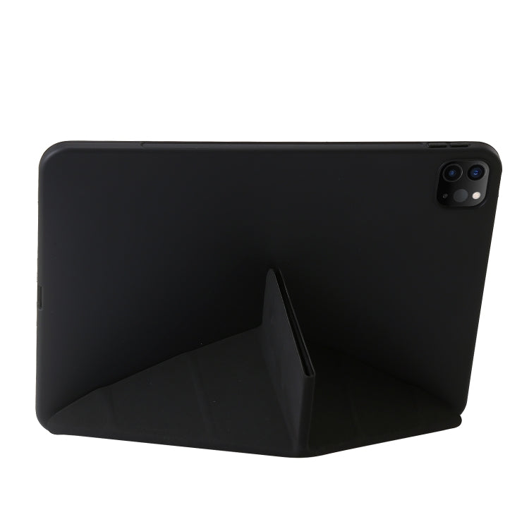 For iPad Pro 11 2024 TPU Deformation Flip Leather Tablet Case with Holder(Black) - iPad Pro 11 2024 Cases by buy2fix | Online Shopping UK | buy2fix