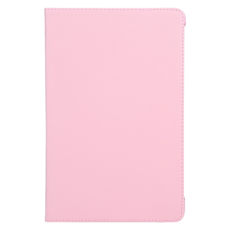 For iPad Pro 13 2024 360 Degree Rotation Litchi Texture Leather Tablet Case with Holder(Pink) - iPad Pro 13 2024 Cases by buy2fix | Online Shopping UK | buy2fix