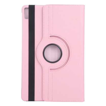 For iPad Pro 13 2024 360 Degree Rotation Litchi Texture Leather Tablet Case with Holder(Pink) - iPad Pro 13 2024 Cases by buy2fix | Online Shopping UK | buy2fix