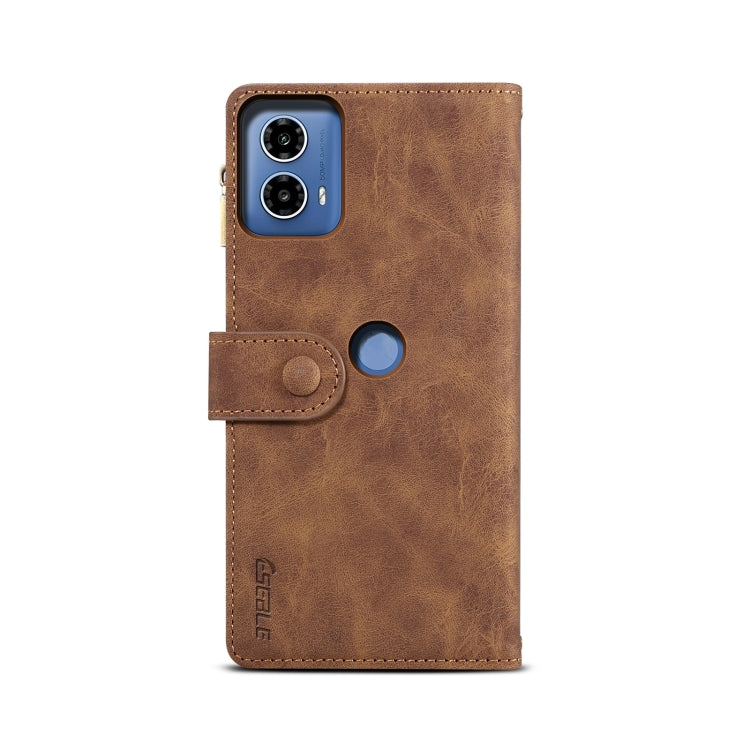 For Motorola Moto G34 ESEBLE Retro Frosted RFID Leather Phone Case(Brown) - Motorola Cases by ESEBLE | Online Shopping UK | buy2fix