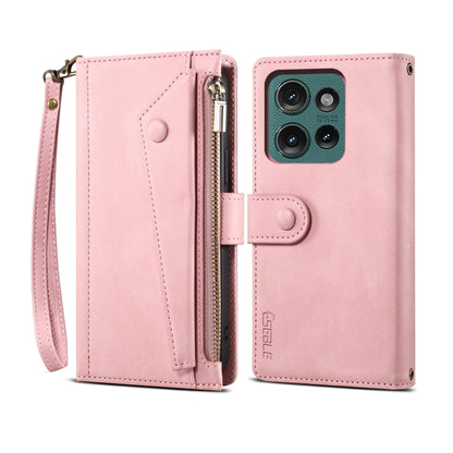 For Motorola Edge 50 5G Global ESEBLE Retro Frosted RFID Leather Phone Case(Rose Gold) - Motorola Cases by ESEBLE | Online Shopping UK | buy2fix